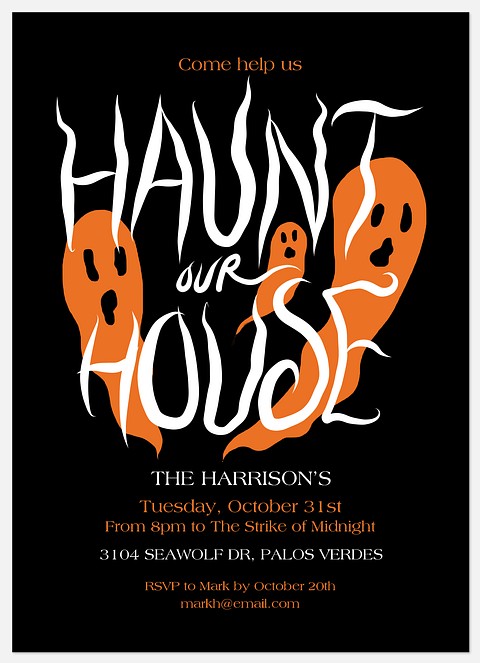 Ghoulish Haunt Halloween Photo Cards