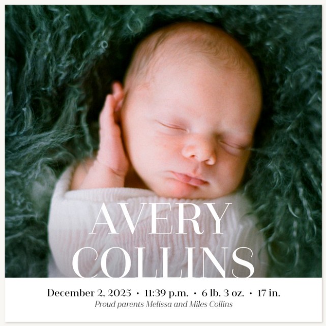 On Horizon Baby Announcements