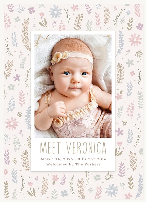 Sweet Botanicals Baby Announcements