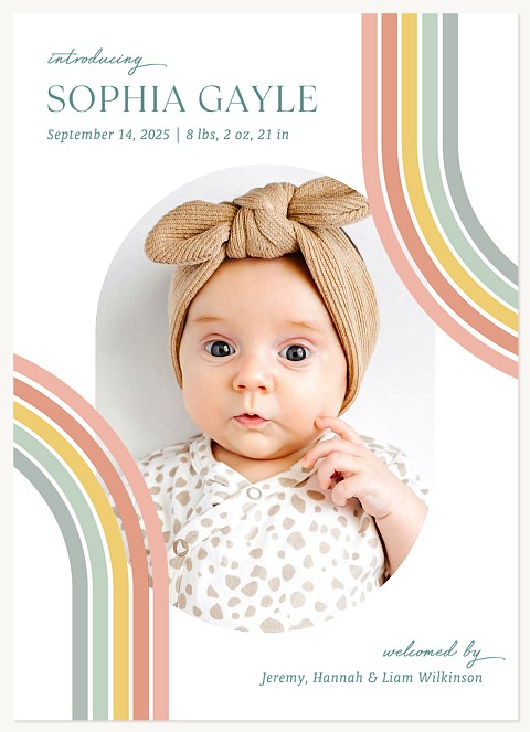 Rainbow Arches Baby Announcements