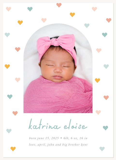 Playful Hearts Baby Announcements