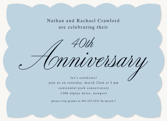 Inviting Elegance Wedding Anniversary Invitations