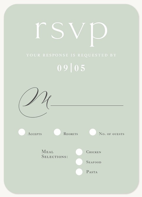 Classic & Simple Wedding RSVP Cards