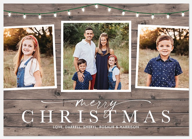 Farmhouse Lights Holiday Photo Cards