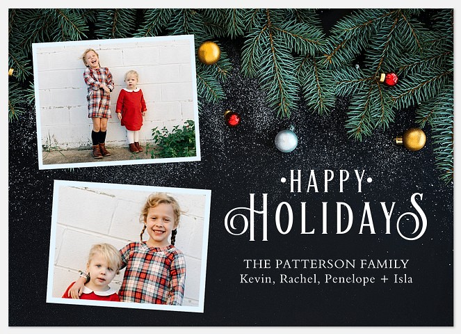 Festive Boughs Holiday Photo Cards