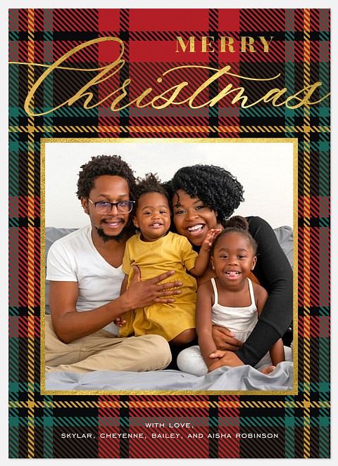 Plaid Cheer Holiday Photo Cards
