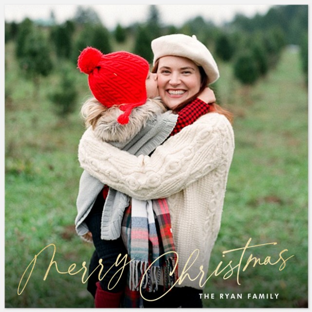 Delicate Memo Holiday Photo Cards