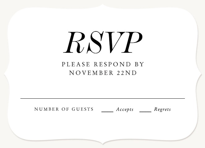Classy Elegance Bat Mitzvah RSVP Cards