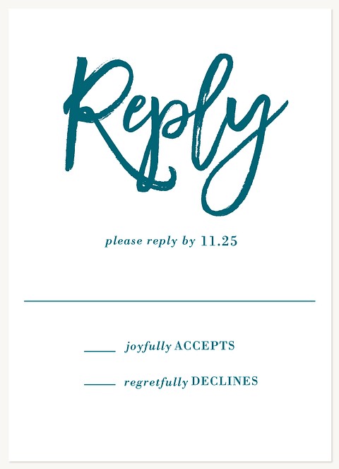 Brushed Calligraphy Bat Mitzvah RSVP Cards