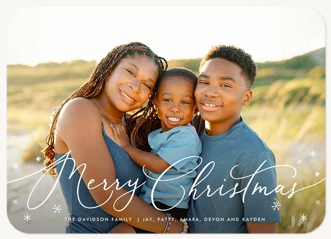 Sparkle Script Christmas Cards