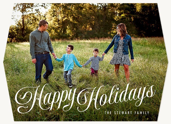 Classic Flourishes Personalized Holiday Cards