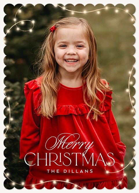 Glowing Strand Personalized Holiday Cards