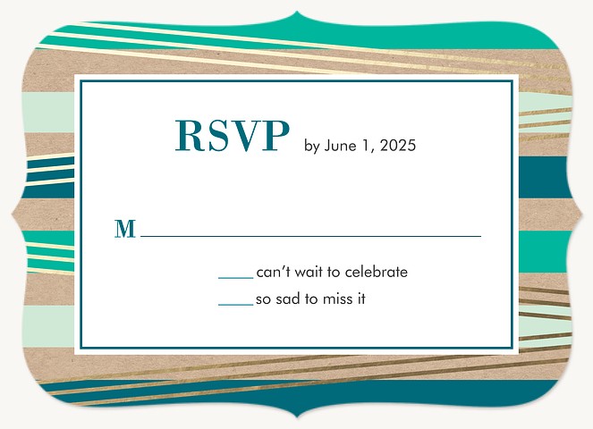 Seaside Bands Bat Mitzvah RSVP Cards