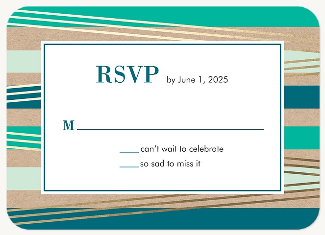 Seaside Bands Bat Mitzvah RSVP Cards