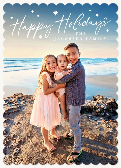 Starstruck Sentiment Personalized Holiday Cards