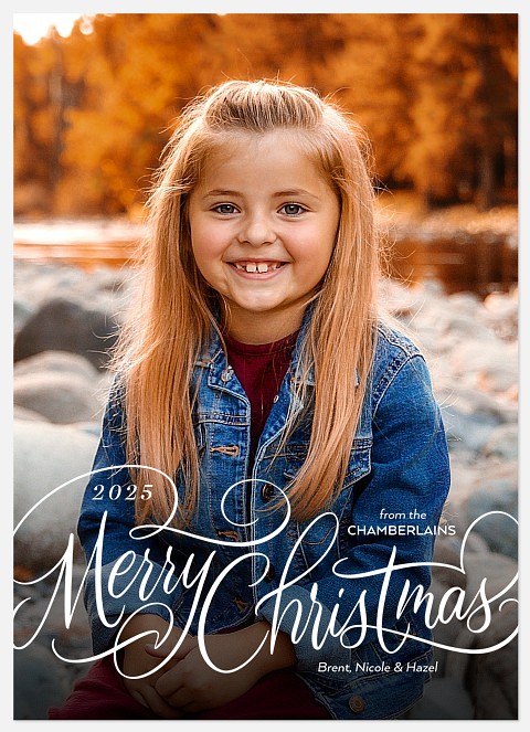 Sophisticated Swirls Holiday Photo Cards