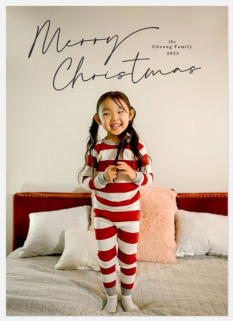 Penned Script Holiday Photo Cards