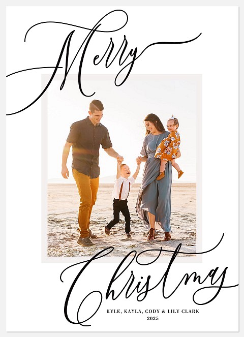 Elegant Writing Holiday Photo Cards