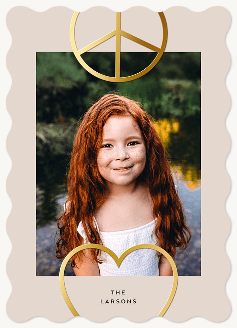 Peace & Love Personalized Holiday Cards