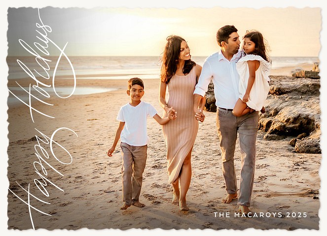 Happy Lettering Personalized Holiday Cards