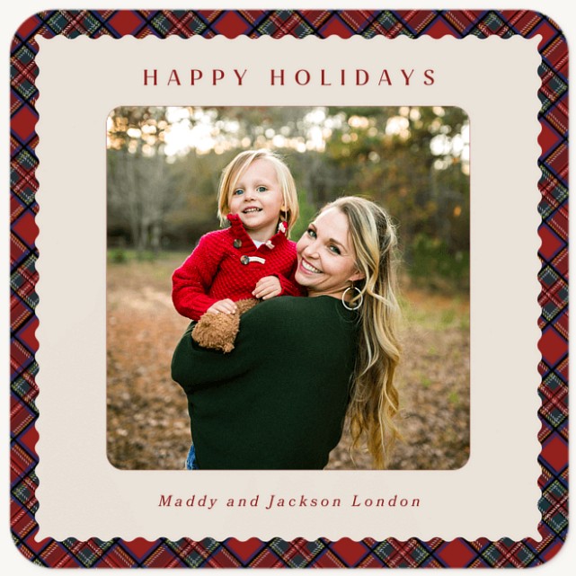 Cozy Quilted Personalized Holiday Cards