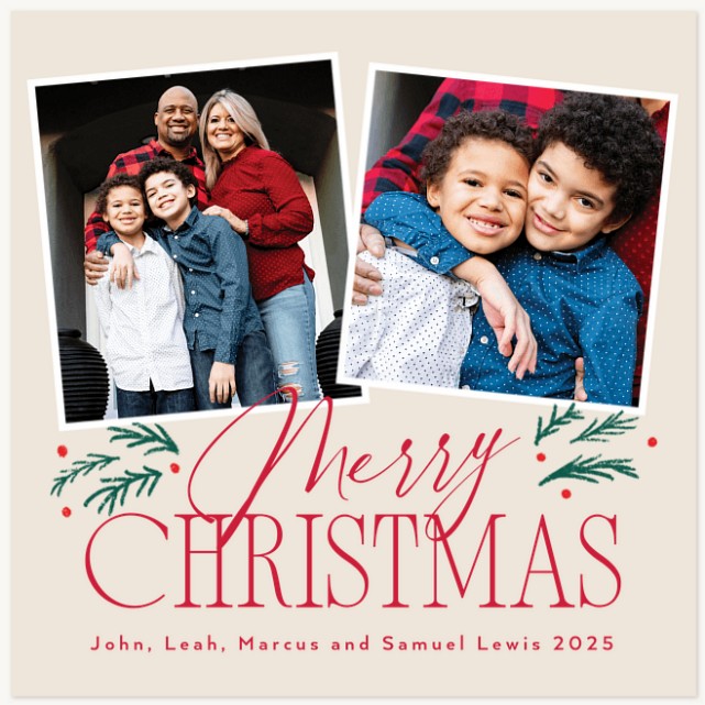 Whimsical Duo Personalized Holiday Cards