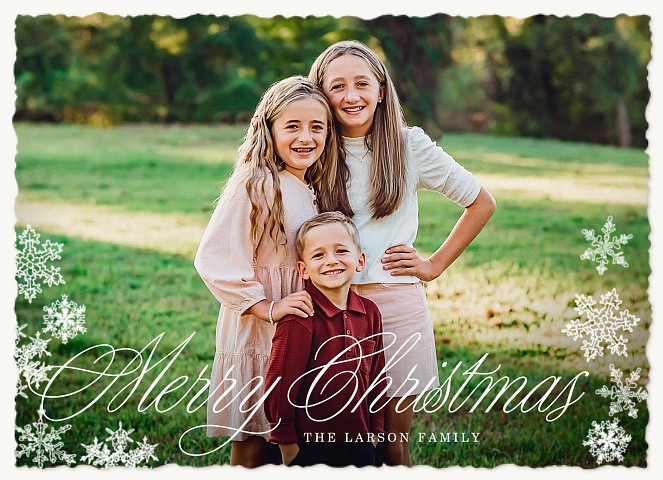 Intricate Snowflakes Personalized Holiday Cards