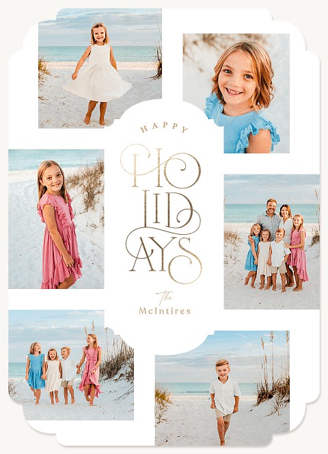Stacked Elegance Personalized Holiday Cards