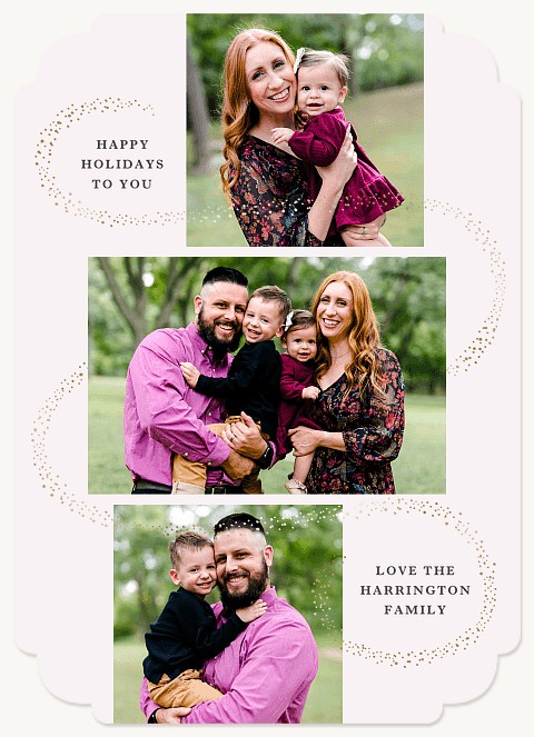 Subtle Sparkle Personalized Holiday Cards
