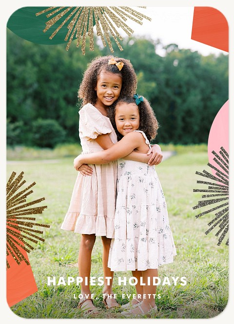 Sparkles & Shapes Personalized Holiday Cards