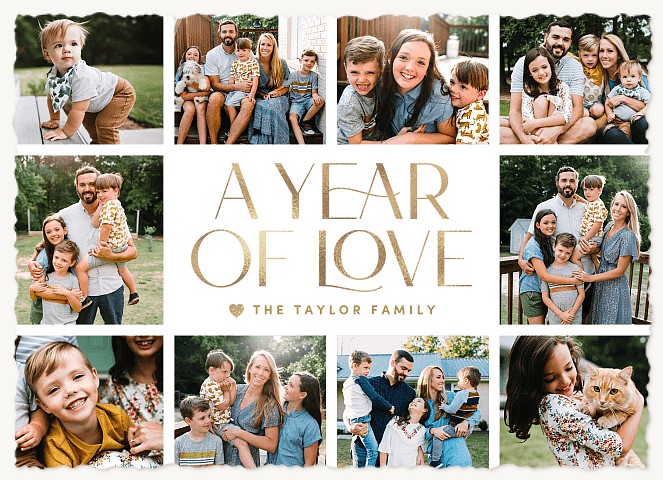 Golden Center Personalized Holiday Cards