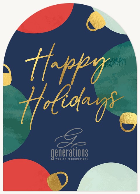 Corner Ornaments Business Holiday Cards