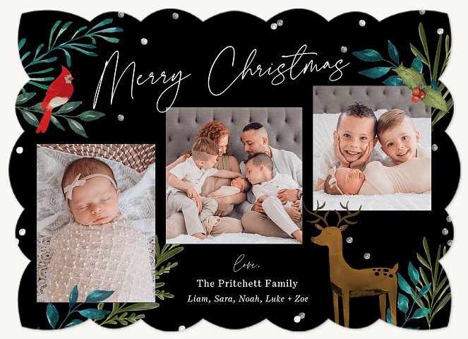 Winter Wildlife Personalized Holiday Cards