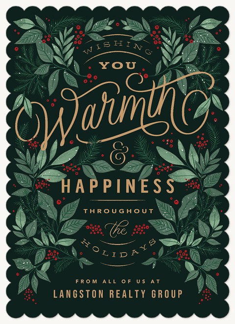 Botanical Warmth Business Holiday Cards