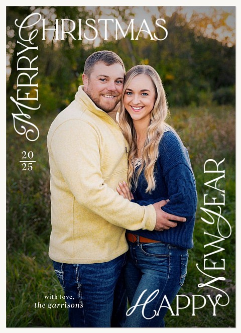 Split Message Personalized Holiday Cards