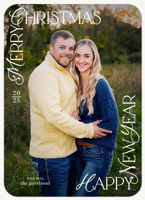 Split Message Personalized Holiday Cards