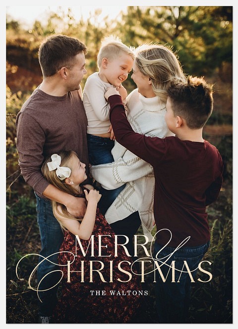 Script Mix Holiday Photo Cards