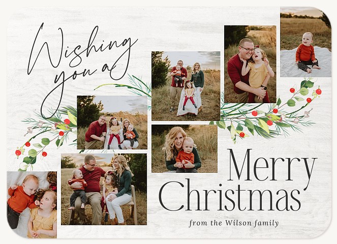 Winter Garland Personalized Holiday Cards