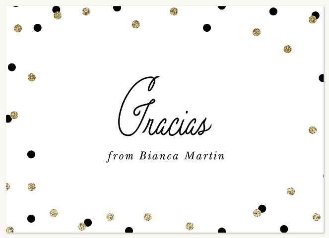 Nighttime Sparkle Quinceañera Thank You Cards
