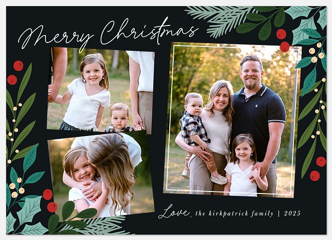 Festive Foliage Holiday Photo Cards