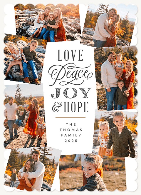 Joy & Hope Personalized Holiday Cards