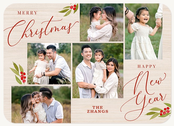 Nature's Touch Personalized Holiday Cards