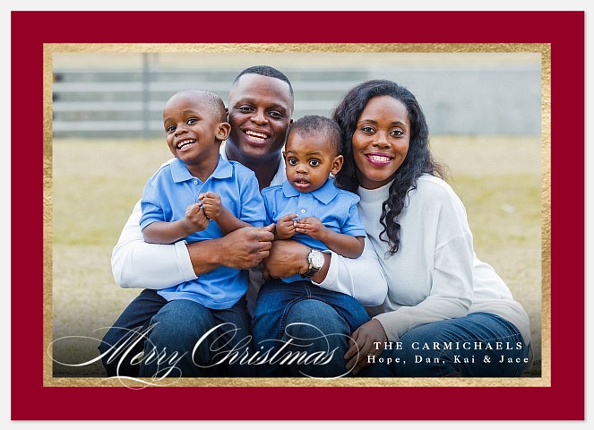 Traditional Border Holiday Photo Cards
