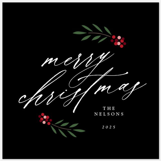 Yuletide Sprigs Holiday Photo Cards
