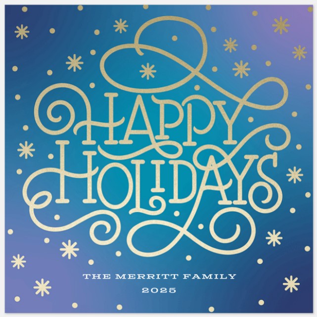 Swirly Season Holiday Photo Cards