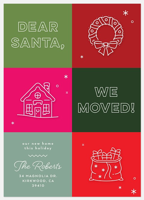 Santa Icons Holiday Photo Cards