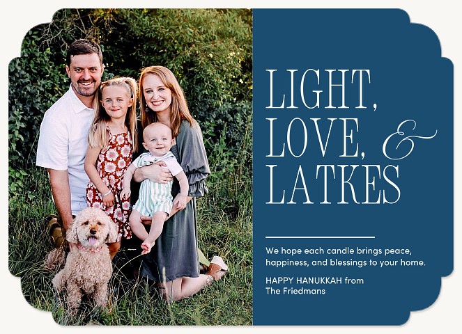Light, Love, Latkes Hanukkah Cards
