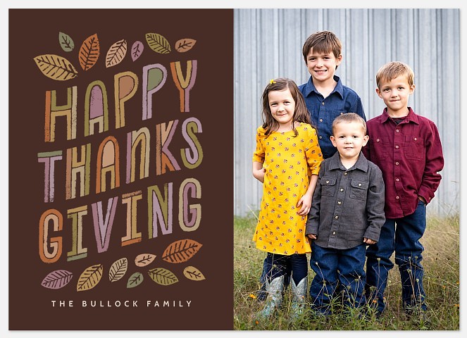 Autumn Chalkart Thanksgiving Cards