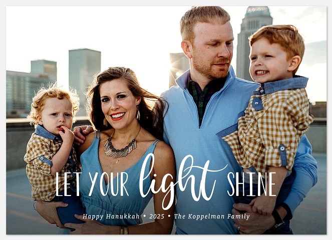 Let Light Shine Hanukkah Photo Cards