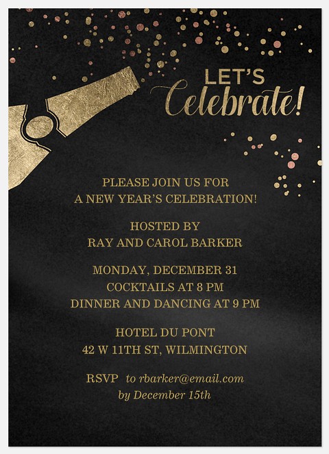 Let's Celebrate Holiday Party Invitations